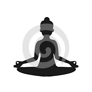 Yoga icon isolated on white background.