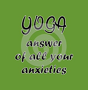 Yoga Illustration Graphic - answer of all anxieties