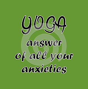 Yoga Illustration Graphic - answer of all anxieties photo
