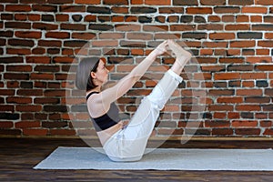 Yoga Indoors: Ubhaya Padangusthasana asana photo