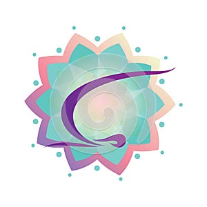 yoga inversion pose. Vector illustration decorative design