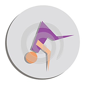 yoga inversion pose. Vector illustration decorative design