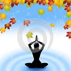 Yoga Leaves Indicates Meditate Relaxation And Plant