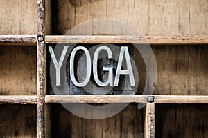 Yoga Letterpress Type in Drawer