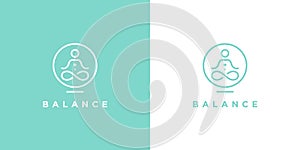 Yoga logo line icon