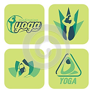 yoga logos. Vector illustration decorative design