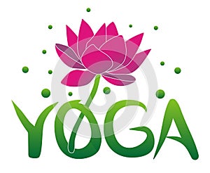 Yoga and lotus flower. Hinduism philosophy.