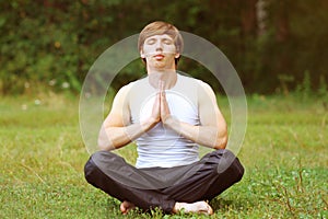 Yoga man relaxation