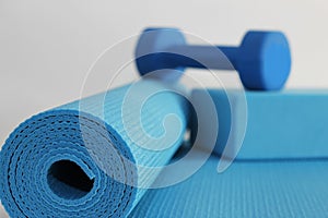 Yoga mat brick dumbbell health