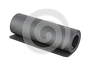 Yoga mat isolated on white background