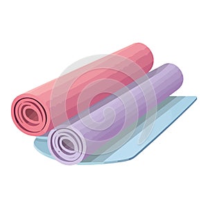 yoga mat symbolizes healthy lifestyles exercising