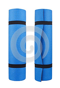 Yoga mat on white