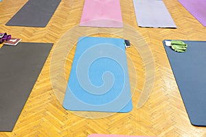 Yoga mats in studio