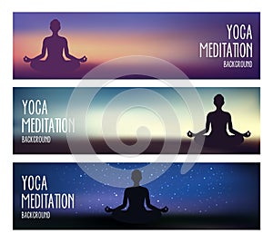 Yoga And Meditation Banners