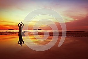Yoga and meditation on the beach