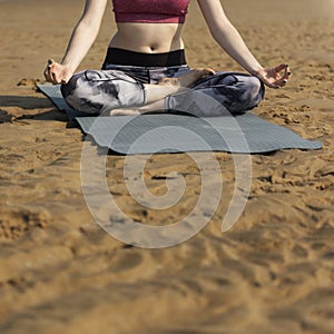 Yoga Meditation Concentration Peaceful Serene Relaxation Concept