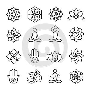 Yoga and Meditation Icons 02