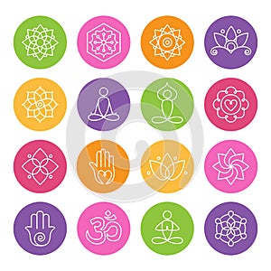 Yoga and Meditation Icons