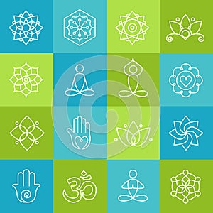 Yoga and Meditation Icons