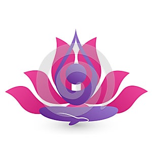 Yoga meditation logo