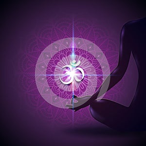 Yoga meditation Mandala Violet
