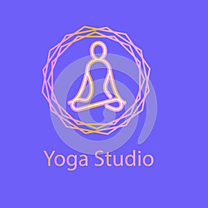 Yoga and meditation symbol