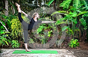 Yoga Natarajasana dancer pose photo