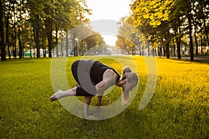 Yoga open air inner self-development sport