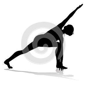 Yoga Pilates Pose Woman Silhouette