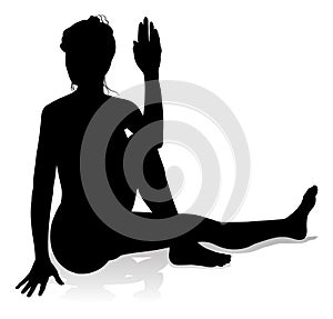 Yoga Pilates Pose Woman Silhouette