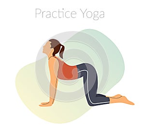 Yoga Pose - Cow Strech - Illustration