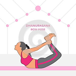 Yoga Pose Dhanurasana Bow Pose