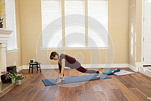 Yoga Pose High Lunge transition