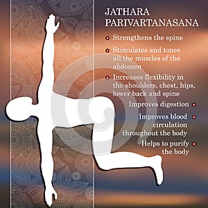 Yoga pose infographics, benefits of practice