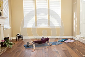 Yoga pose Supine Twist left