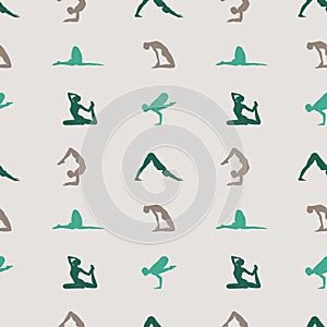 Yoga poses background.