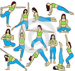 Yoga poses collection