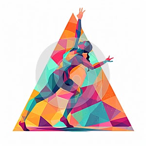 Yoga Poses - A flat style illustration of a person in a yoga pose