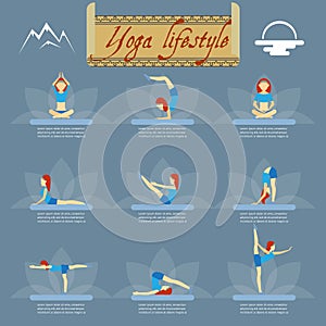 Yoga poses icons