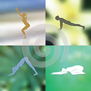 Yoga poses illustration