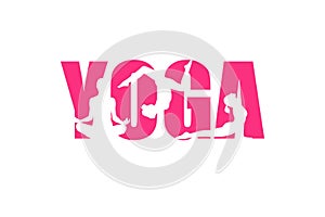 Yoga poses on letters