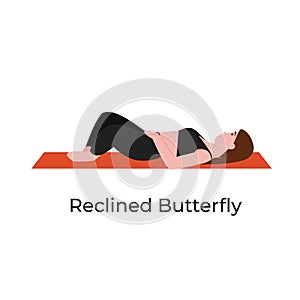 Yoga poses reclined butterfly