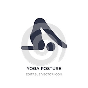 yoga posture icon on white background. Simple element illustration from Sports concept