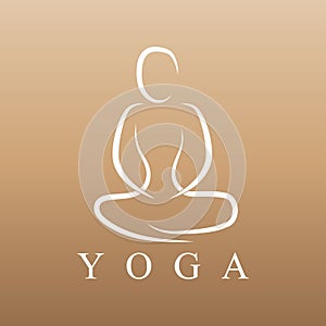 yoga posture. Vector illustration decorative design