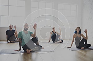 Yoga Practice Exercise Class Concept