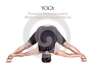 Yoga prasarita padottanasana pose photo