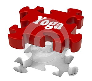 Yoga Puzzle Shows Enlightenment Meditate