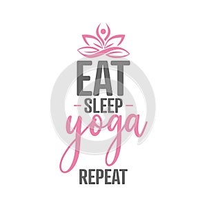 Yoga quote lettering typography