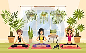 Yoga, relaxation, meditation, session concept