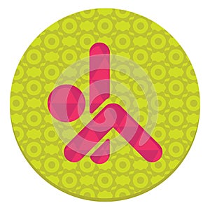 yoga revolved triangle pose. Vector illustration decorative design